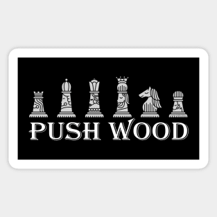 Classic PUSH WOOD Chess Design Sticker